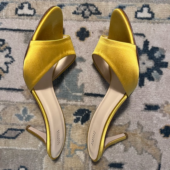 Barneys Yellow Satin Mules - Picture 6 of 7